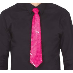 Slips med paljetter i neon pink
