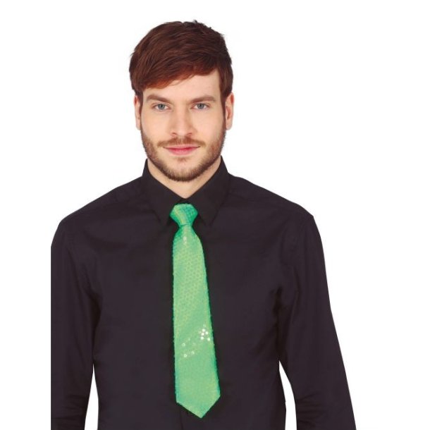 Slips med paljetter i neon gr�n