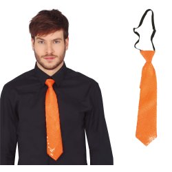 Slips med paljetter i neon orange