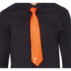 Slips med paljetter i neon orange