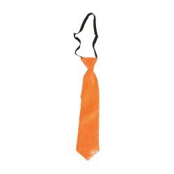Slips med paljetter i neon orange