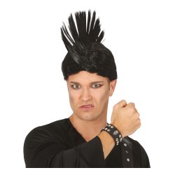 Punkarmband med d�dskalle och nitar