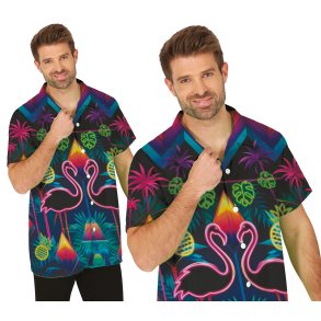 Neon Flamingo Skjorte Til Mnd 