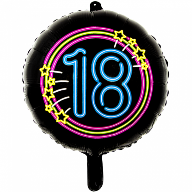 18 r Folieballon SORT
