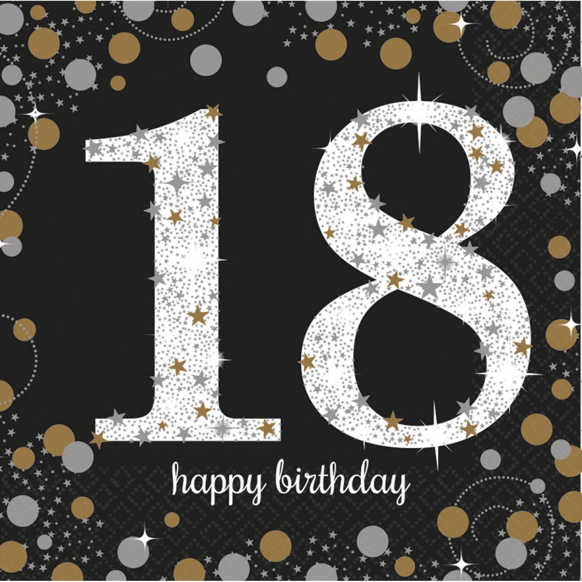 18 | Køb servietter års fødselsdag