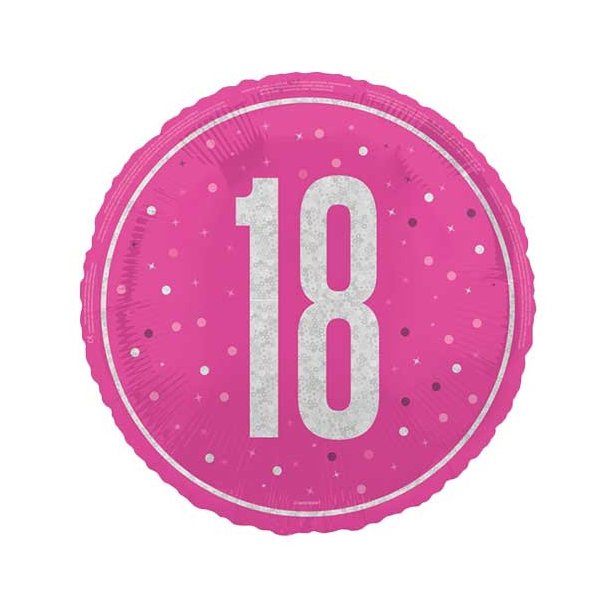 18 r Folieballon i pink