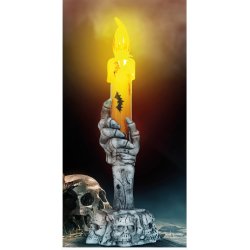 Skelethnds stage med LED stearinlys