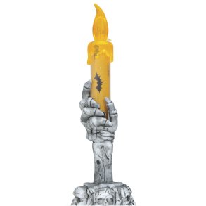 Skelethnds stage med LED stearinlys