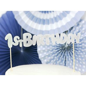 Kage topper 1st birthday i slv