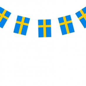 Flagguirlande, Sverige 10 A4 flag, 4m.