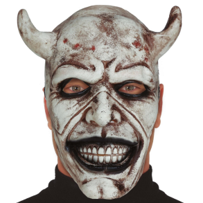 Hvid Djvel maske Latex