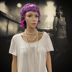 Perlekde med hvide perler