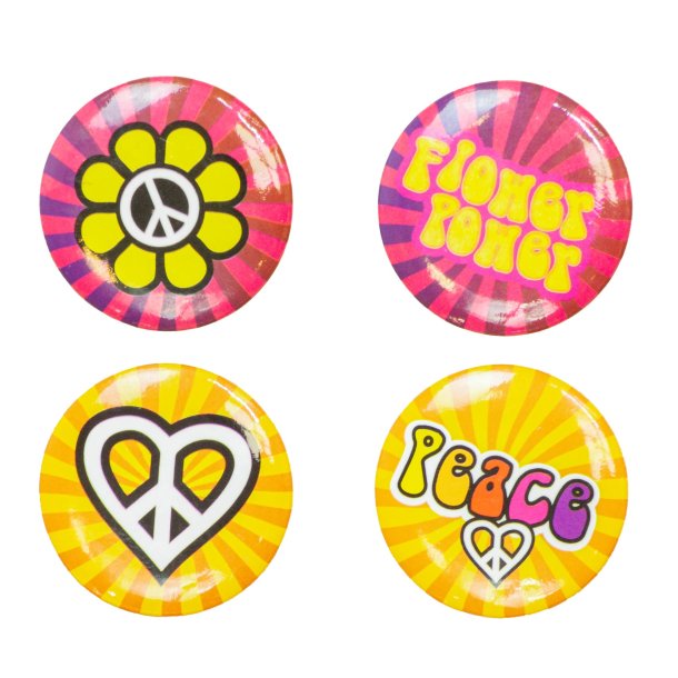 4 Hippie Badges