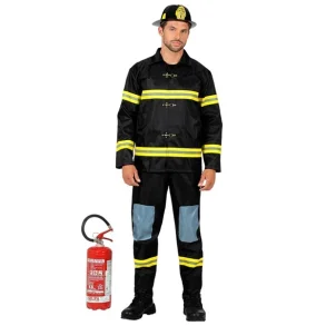 Brandmansdr�kt f�r m�n - Svart