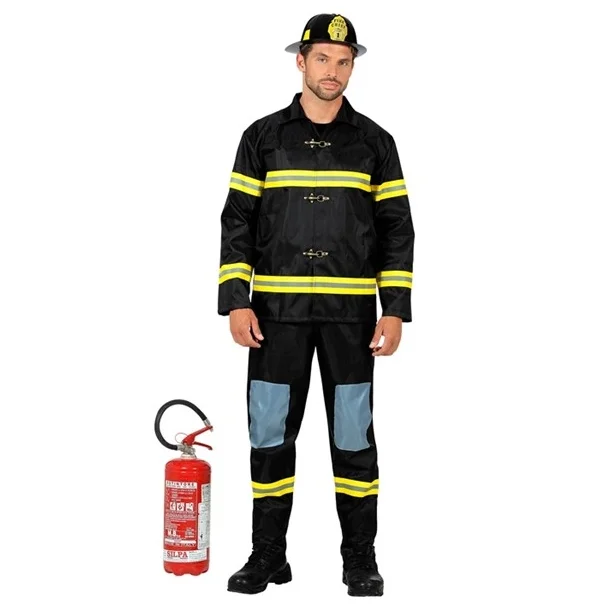 Brandmand Kostume til m�nd - Sort