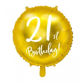 21 r Folieballon GULD