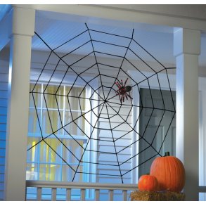 Spindelvv sort snor 152x152cm