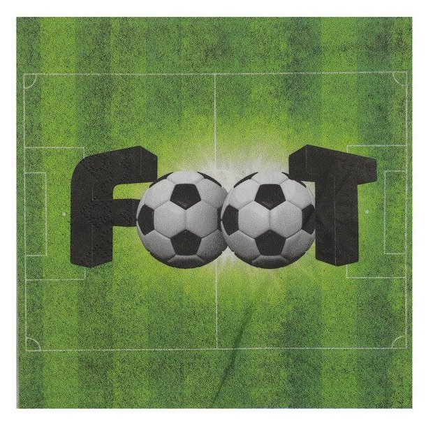 Fodbold motiv servietter 20stk