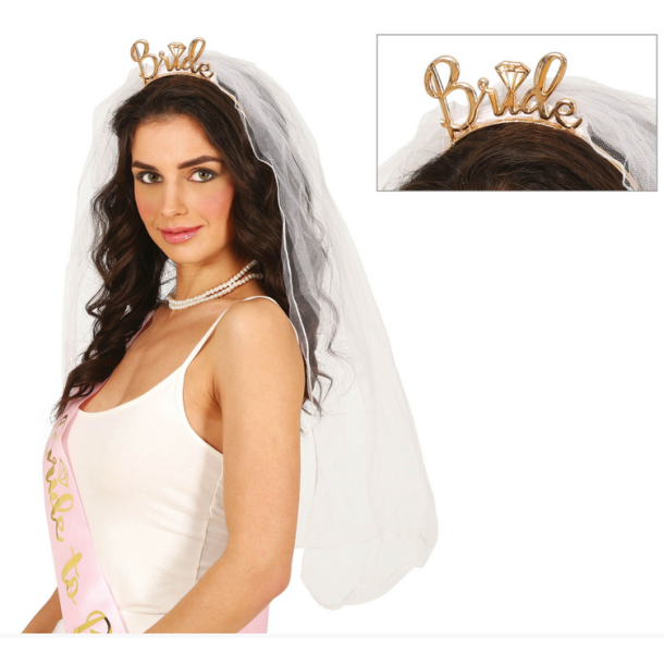 Bride H�rb�jle med sl�r - Guld