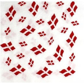 Frokostservietter med danske flag