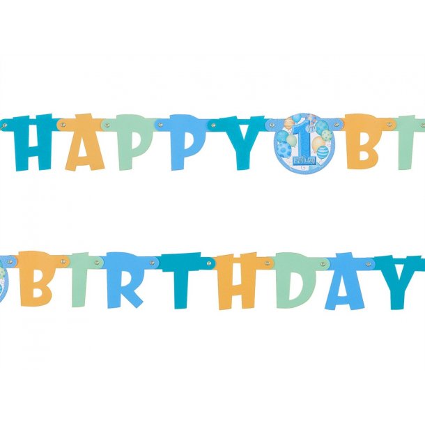 Banner Bl"Happy birthday 1" 119 cm