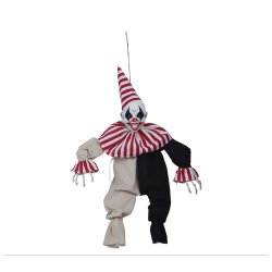 Halloween clown 60 cm med ljus, ljud och rrelse