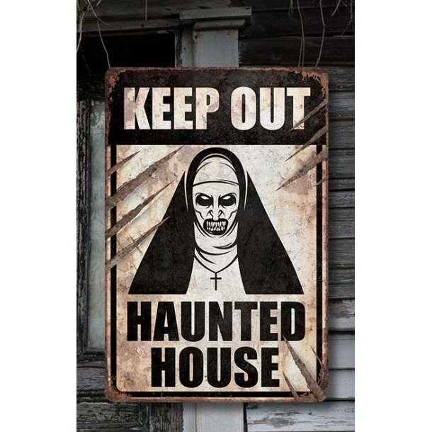 Halloween Horror skilt - Haunted house