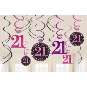 21 r Swirls Sparkling pink