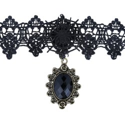 Choker halsband med svart sten