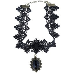 Choker halsband med svart sten