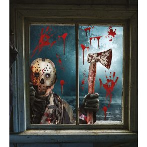 Halloween vinduesfolie XL - Assasin