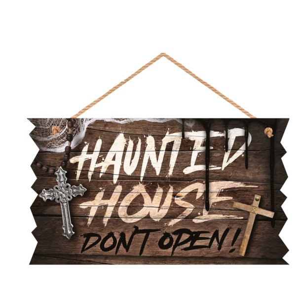 Halloween Skilt - Haunted House