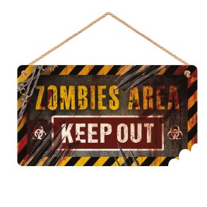Halloween Skilt - Zombies Area