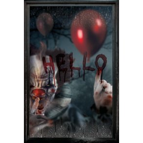 Vindue og Vgdekoration - Killer clown
