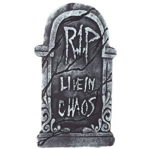 Gravsten 22x43cm - Live in Chaos