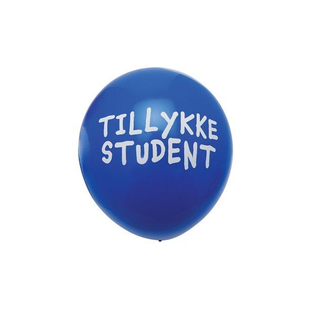 Ballon TILLYKKE STUDENT, BL 10 stk.