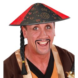 Satin kuli hat med fletning