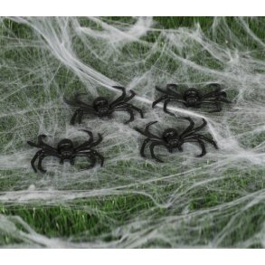 Spindlar svarta 8 cm, 4 st.