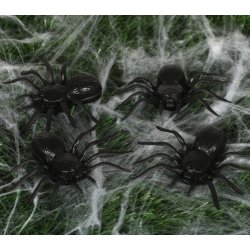 Spindlar svarta 4stk i plast
