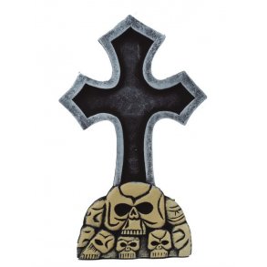 Gravsten med stort kors