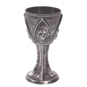 Vinglas med kranier