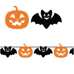 Girlang med fladdermus-pumpa