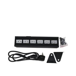 6 led uv lys til halloween - sort - indendrs 