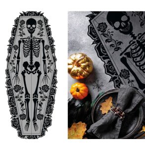 Halloween Skelet bordlber - 183x60 cm