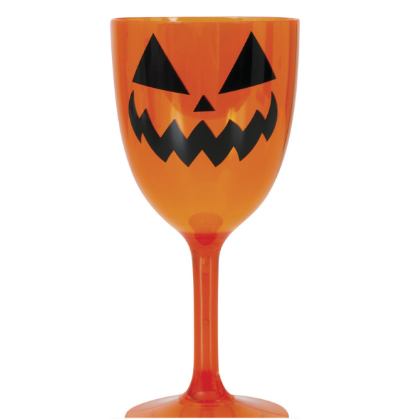 Vinglas i orange plast - Grskar