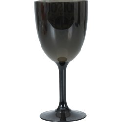 Vinglas i sort plast - Poison