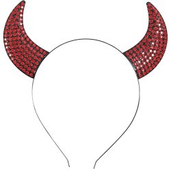 Djvulshorn med rda plaststenar