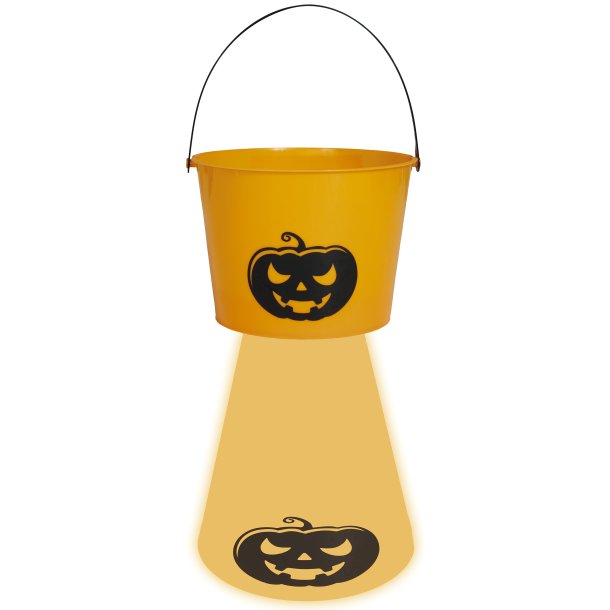 Halloween orange hink med ljus