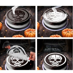 Halloween skelet kage dekoration - 25cm