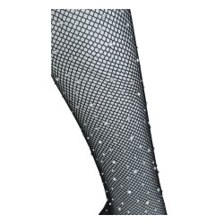 Mesh strmpebukser med rhinestones